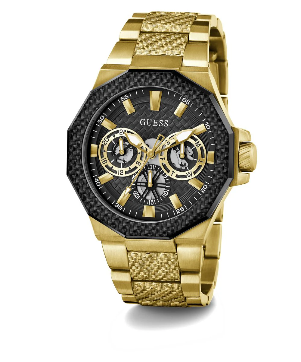 Guess Herren Uhr Armbanduhr INDY GW0636G2 Edelstahl gold - Image 5