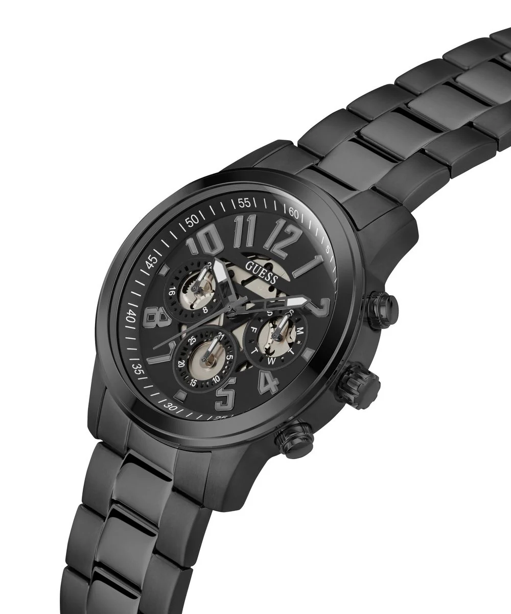 Guess Herren Uhr Armbanduhr Multifunktion PARKER GW0627G3 Edelstahl schwarz - Image 2
