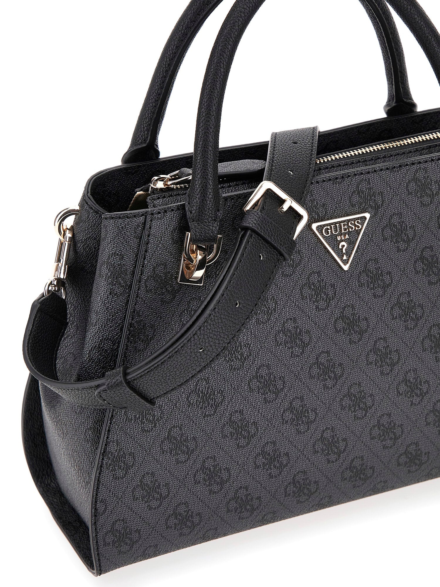 GUESS HWBG9672070 NOELLE II LUXURY SATCHEL Woman Schultertasche coal logo - Image 8