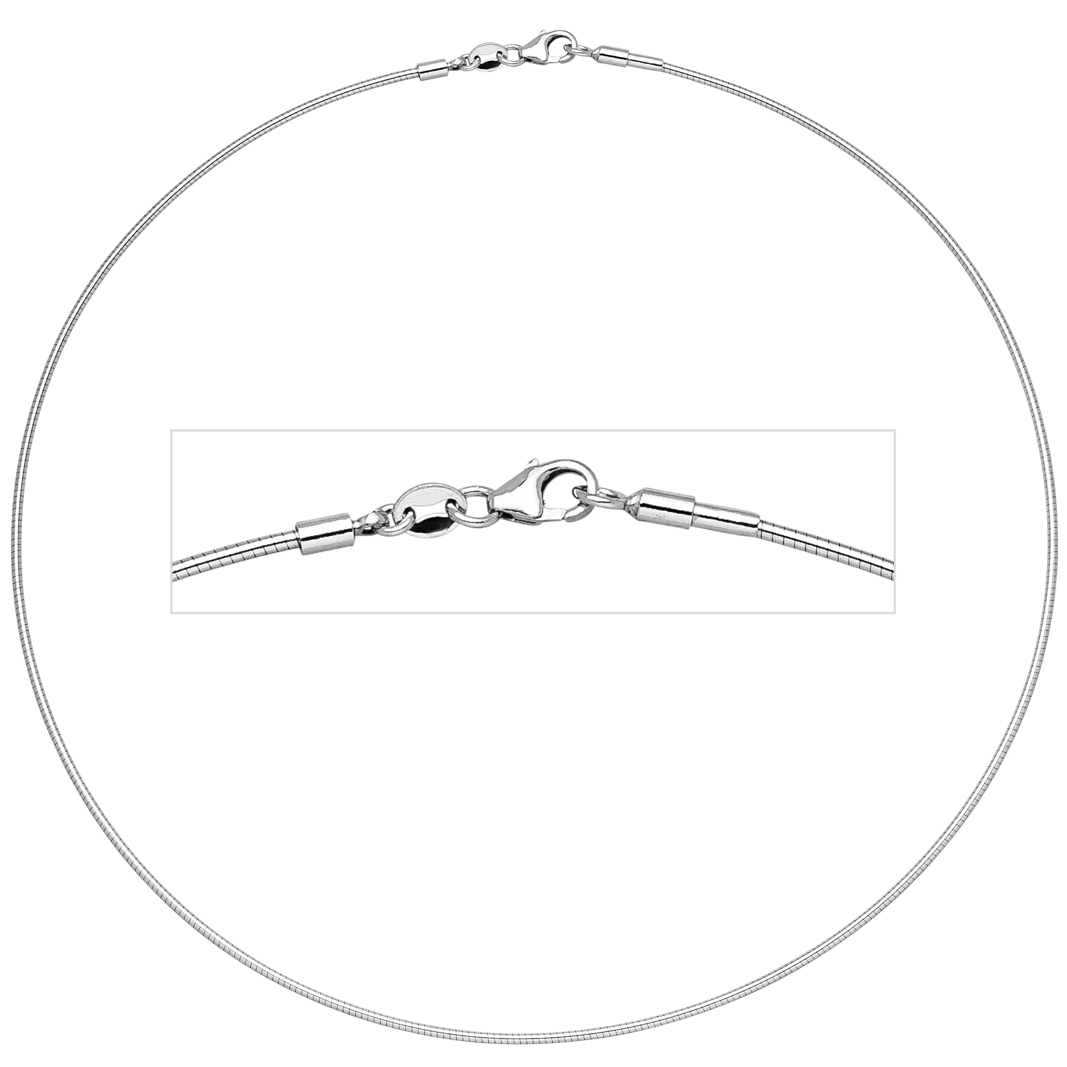 Halsreif 925 Sterling Silber 1,4 mm 45 cm Kette Halskette Silberhalsreif