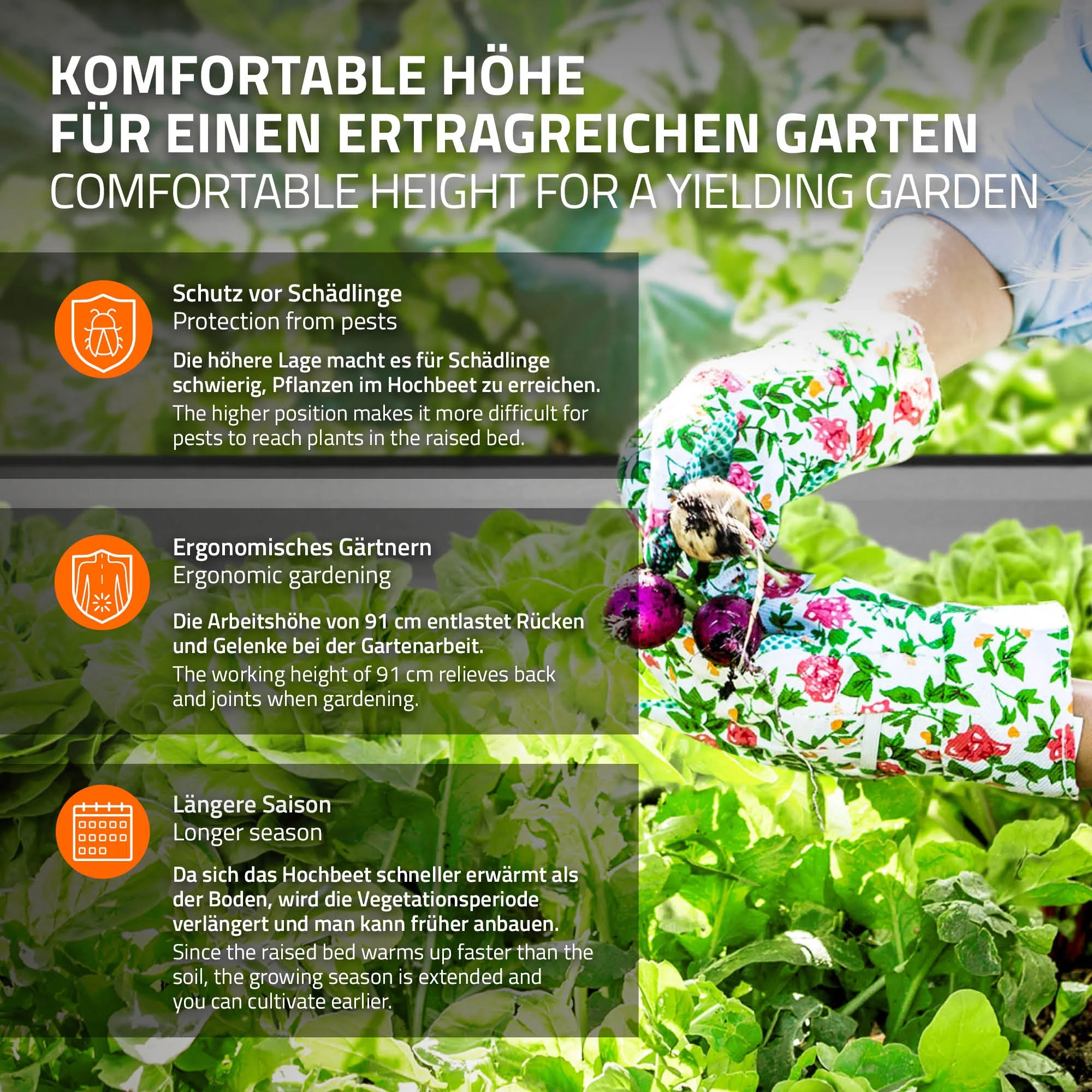 Hochbeet 200x50x91 cm Anthrazit aus WPC ML-Design - Image 4