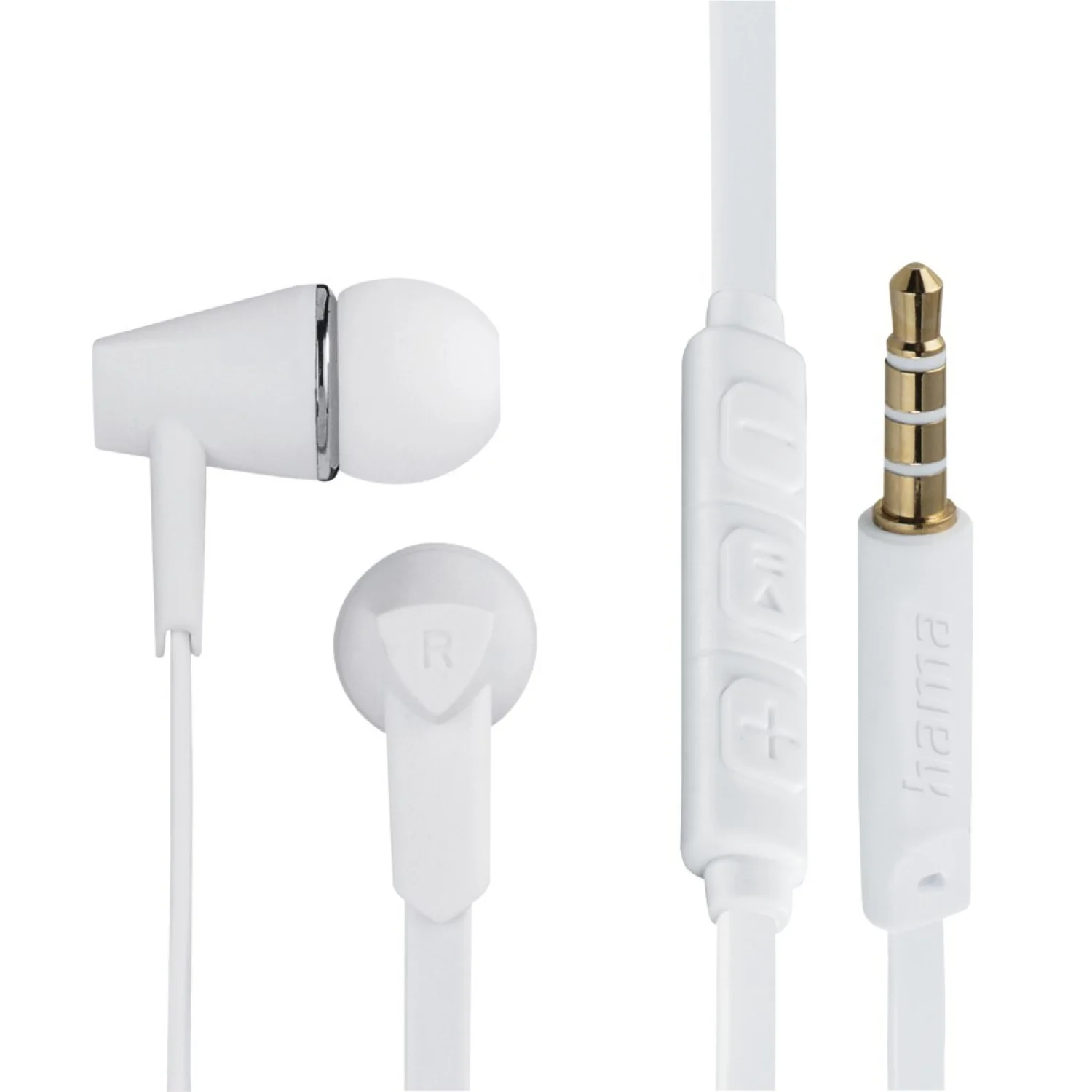 In-Ear-Headset JOY Flachbandkabel Weiß