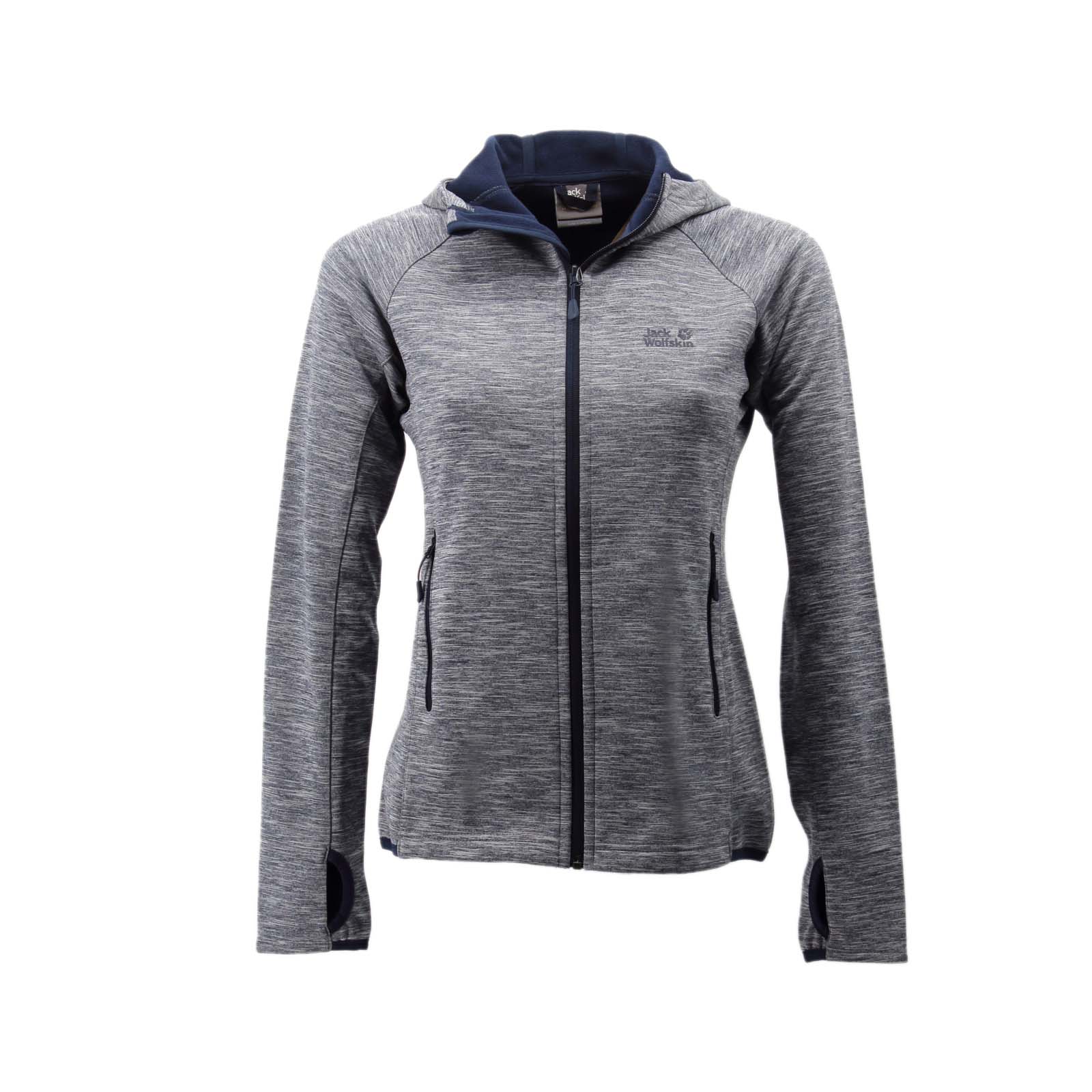 Jack Wolfskin Outdoor La Cumbre Trail Fleece Hoodie Kapuzenjacke Damen blau