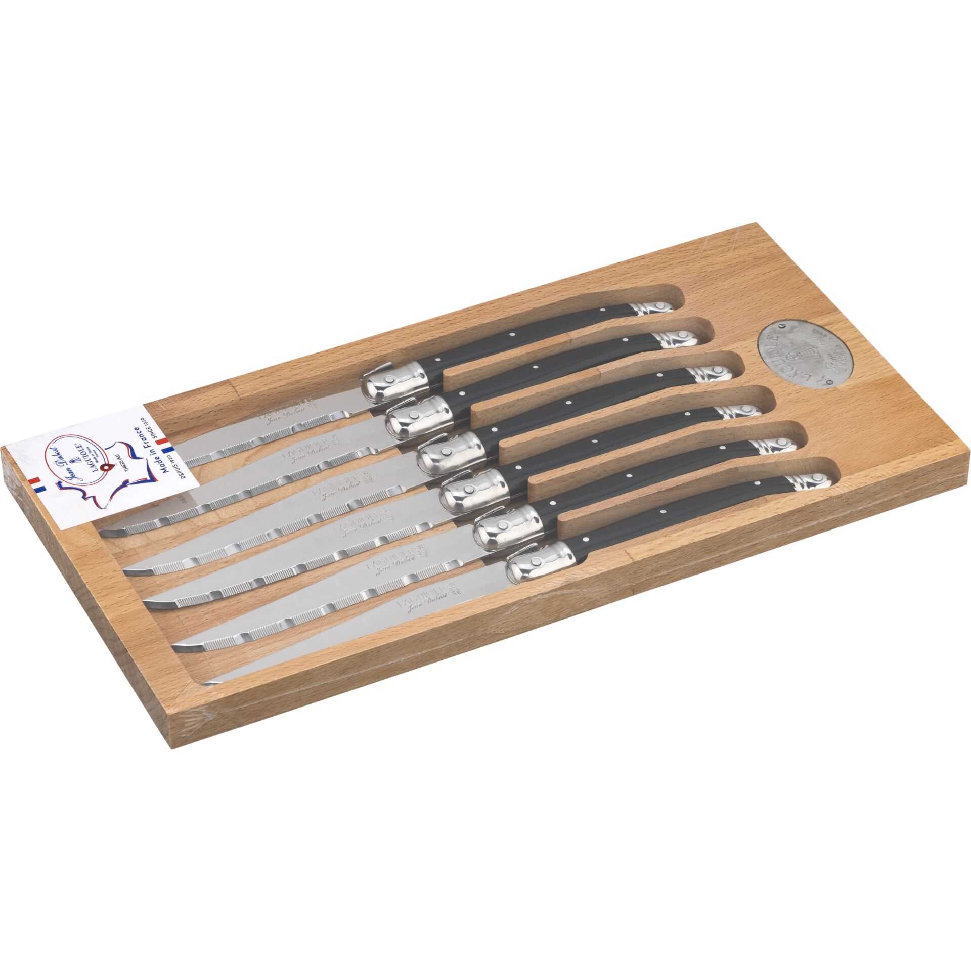 Jean Dubost Laguiole Steakmesser Schwarz 6 tlg. - Image 2