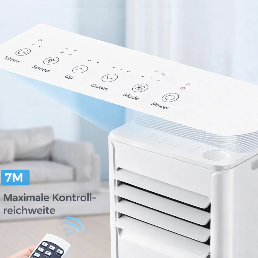 JUNG AIR Klimaanlage mobil 7000 BTU B-Ware geprüft, leise Klimagerät mit Fernbedienung - Image 3