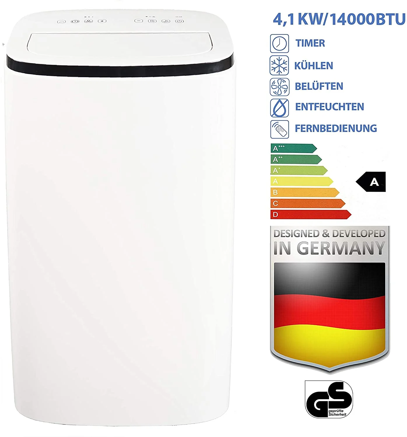 JUNG AIR TV07 Klimaanlage mobil 14000 BTU B-Ware geprüft 4,1 kW leise Klimagerät Air Conditioner - Image 3