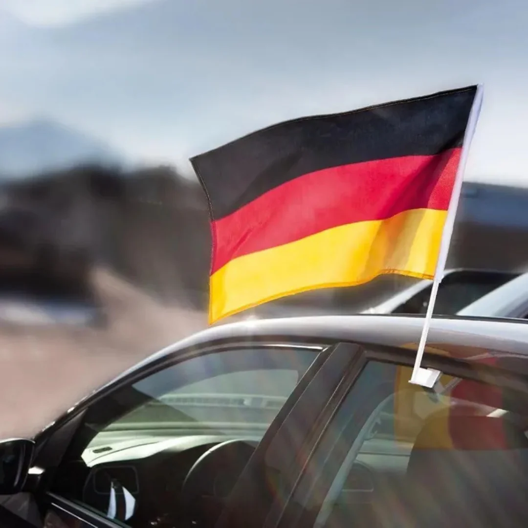 JUNG Autofensterfahnen 2er Set Deutschland Fan Fußball WM 2026 Weltmeisterschaft Flagge Fanartikel - Image 2