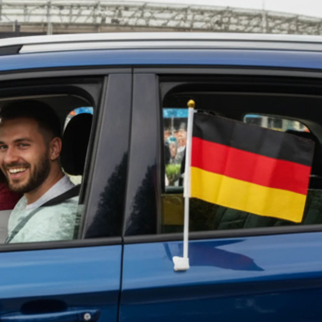 JUNG Autofensterfahnen 2er Set Deutschland Fan Fußball WM 2026 Weltmeisterschaft Flagge Fanartikel - Image 4