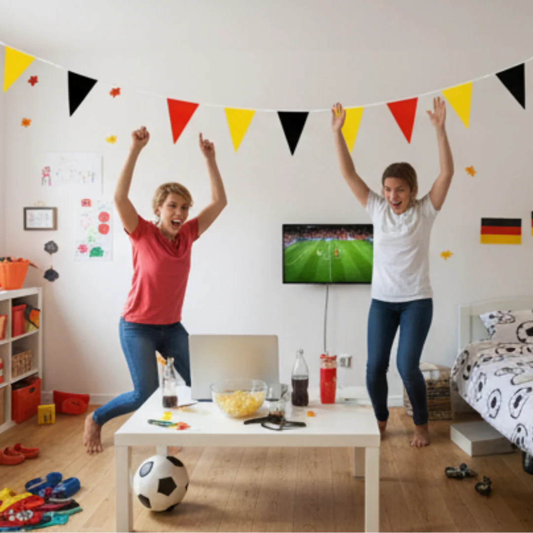 JUNG Dreieck Wimpelkette 40 m Deutschland Fan Fußball WM 2026 Weltmeisterschaft 100 Flaggen Fahne - Image 4