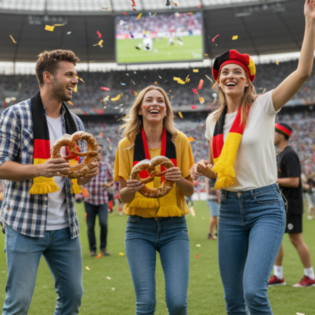JUNG Fan Barett Deutschland Fußball WM 2026 Weltmeisterschaft Fahne Flagge Fanartikel Mütze - Image 3