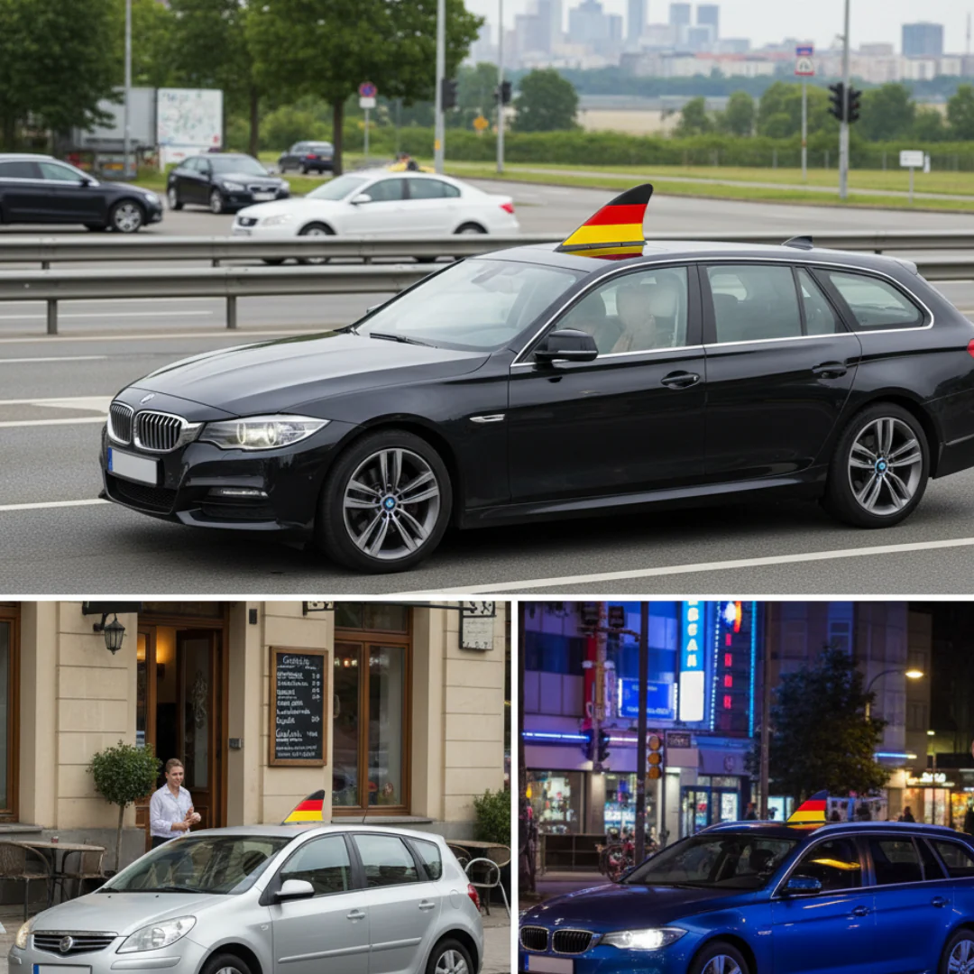 JUNG Fanflosse Auto Deutschland Fanartikel schwarz rot gelb 19x14 cm Fußball WM 2026 Weltmeisterscha - Image 5