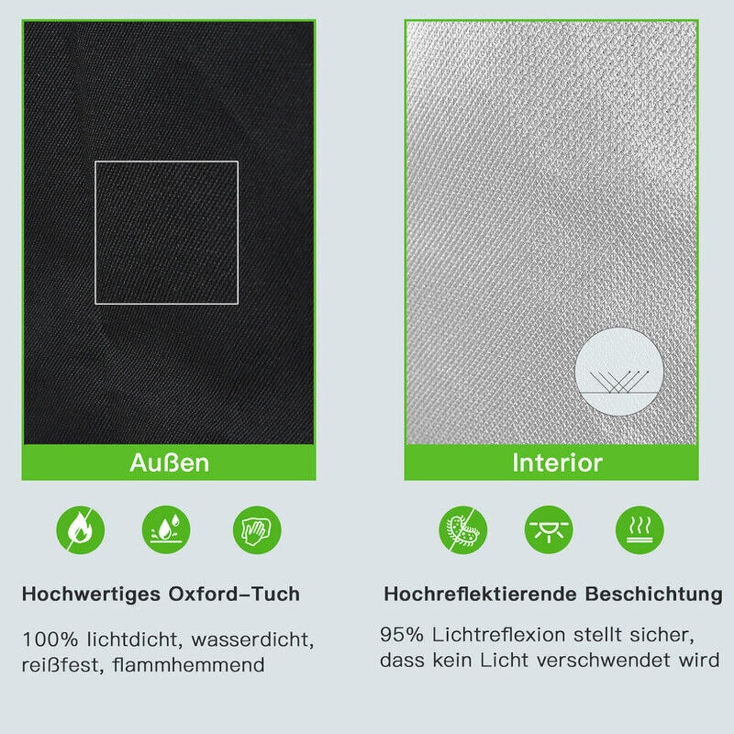 JUNG Growbox Komplettset mit LED Lampe Anbau Pflanzen 80x80x180cm Gewächshaus Grow Box Set - Image 23
