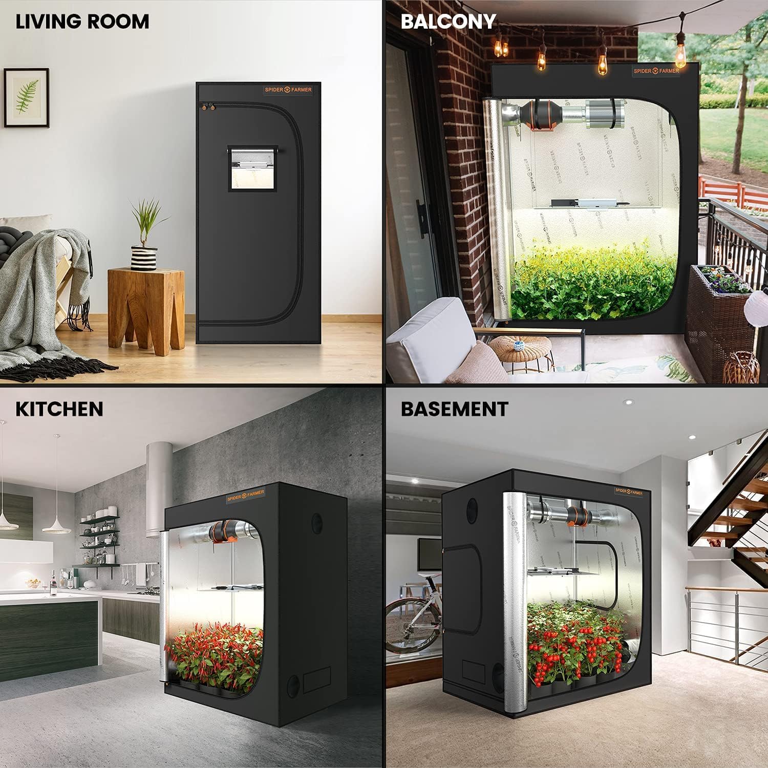 JUNG Growbox Komplettset mit LED Lampe Anbau Pflanzen 80x80x180cm Gewächshaus Grow Box Set - Image 28