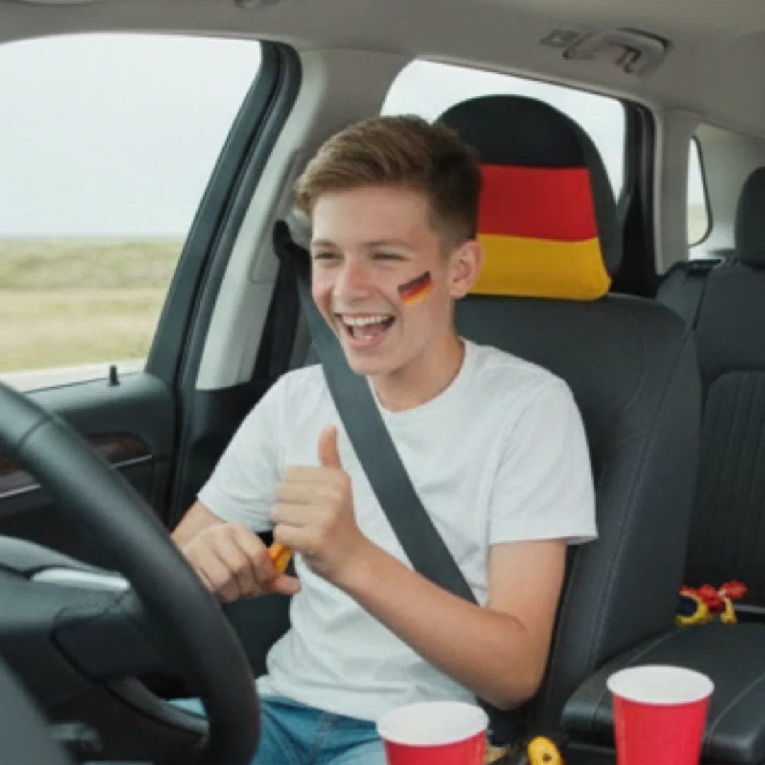 JUNG Kopfstützenüberzug Deutschland Fan Fußball WM 2026 Weltmeisterschaft Fahne Flagge Fanartikel - Image 4
