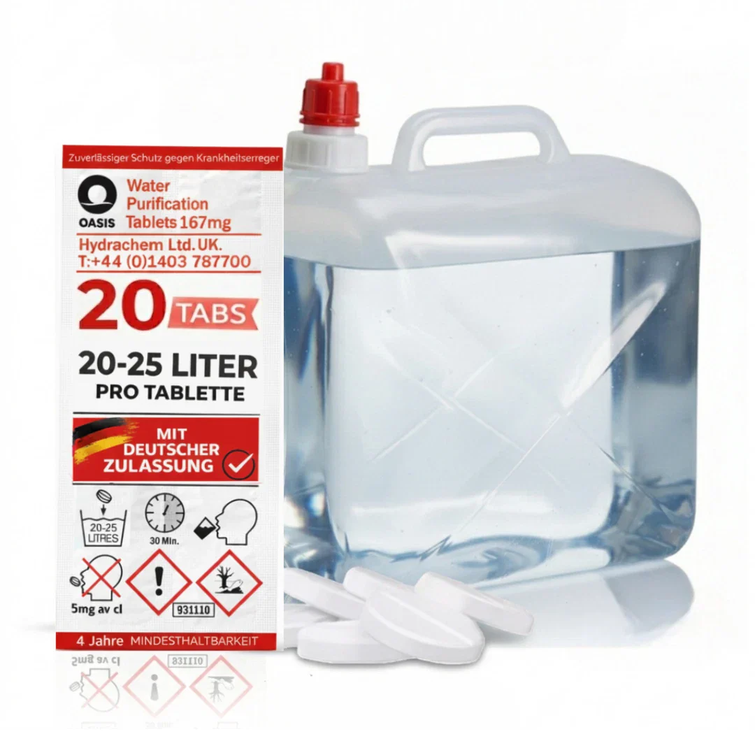 JUNG Oasis 20x25L Tabletten Trinkwasserreinigung Wasseraufbereitung Wasser Chlor - Image 3