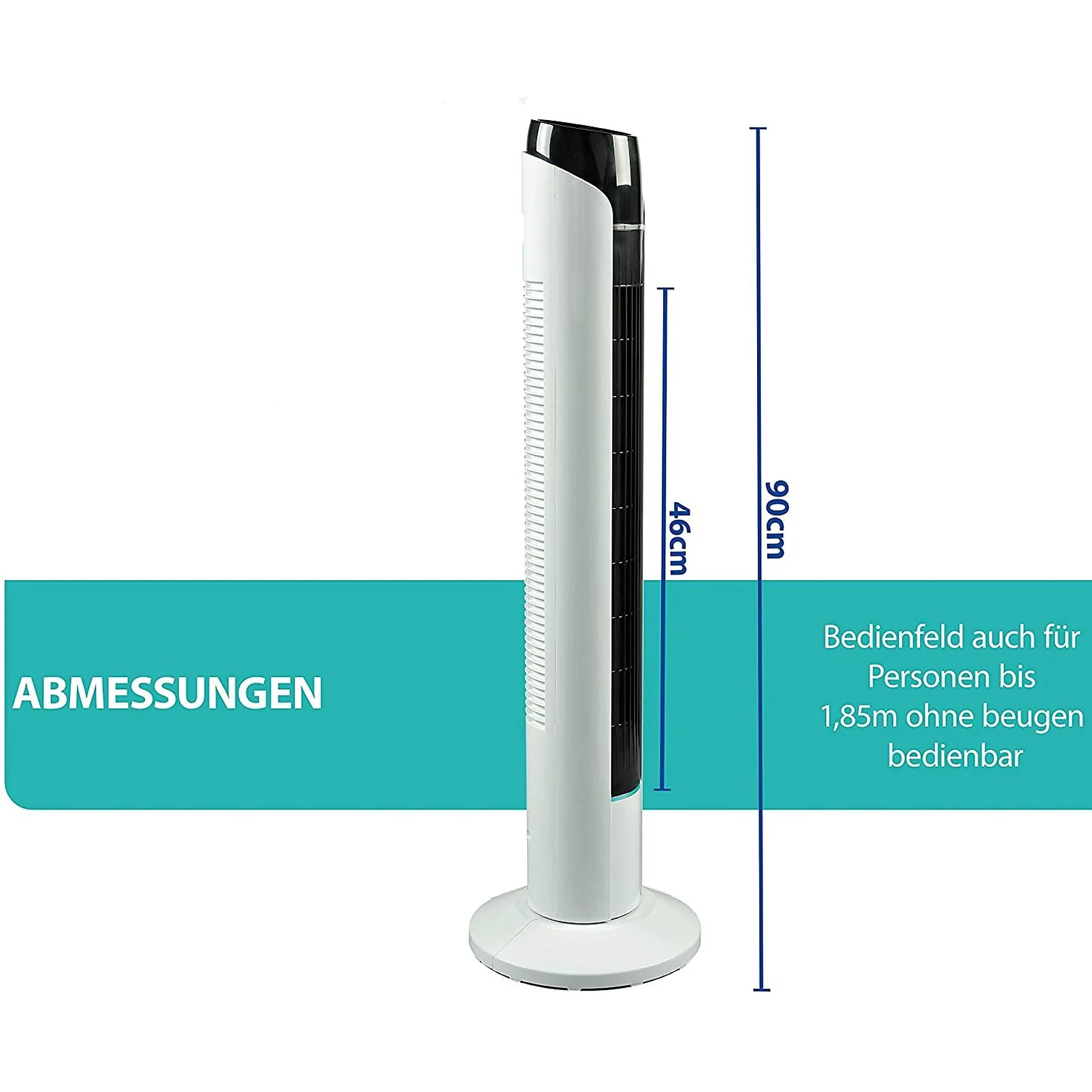JUNG TVE23, Turmventilator B-Ware, Ventilator mit Fernbedienung, leise, Standventilator, Oszillation - Image 2