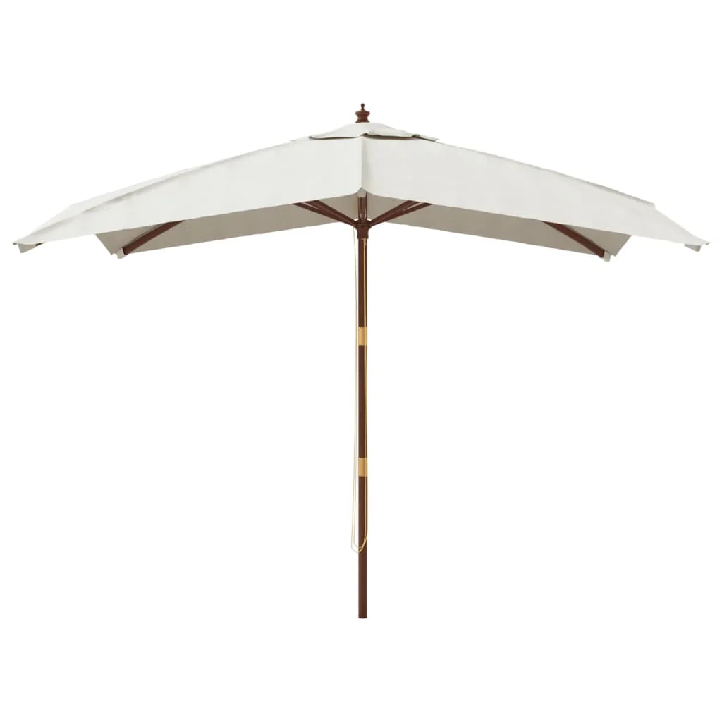 JUNG Vida Sonnenschirm Holzmast Azurblau 300x300x273 cm Sonnen Schirm Gartenschirm Ampelschirm - Image 13