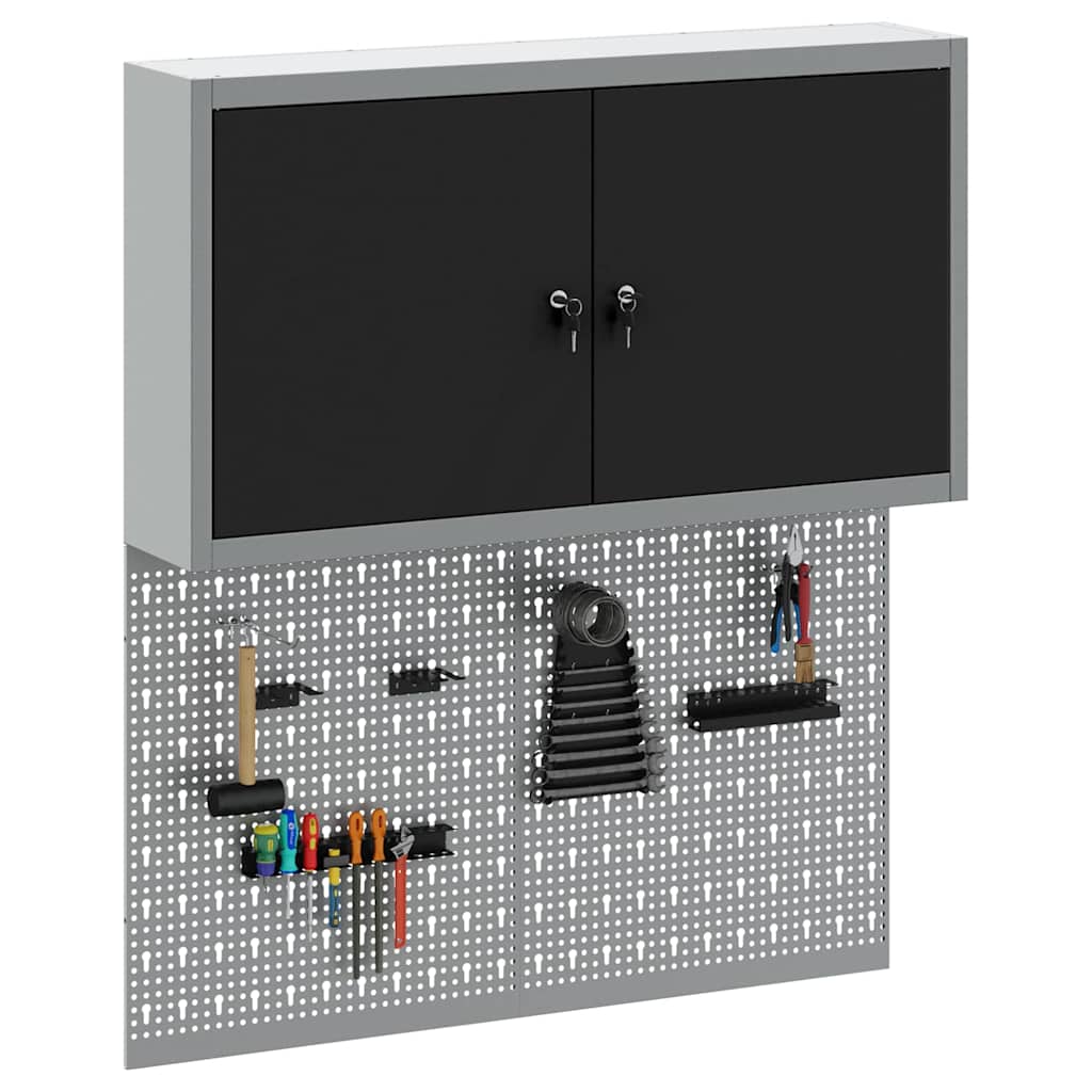 JUNG Vida Werkzeugschrank-Set Schwarz Pulverbeschichteter Stahl 3 Stk Aufbewahrungsschrank - Image 3