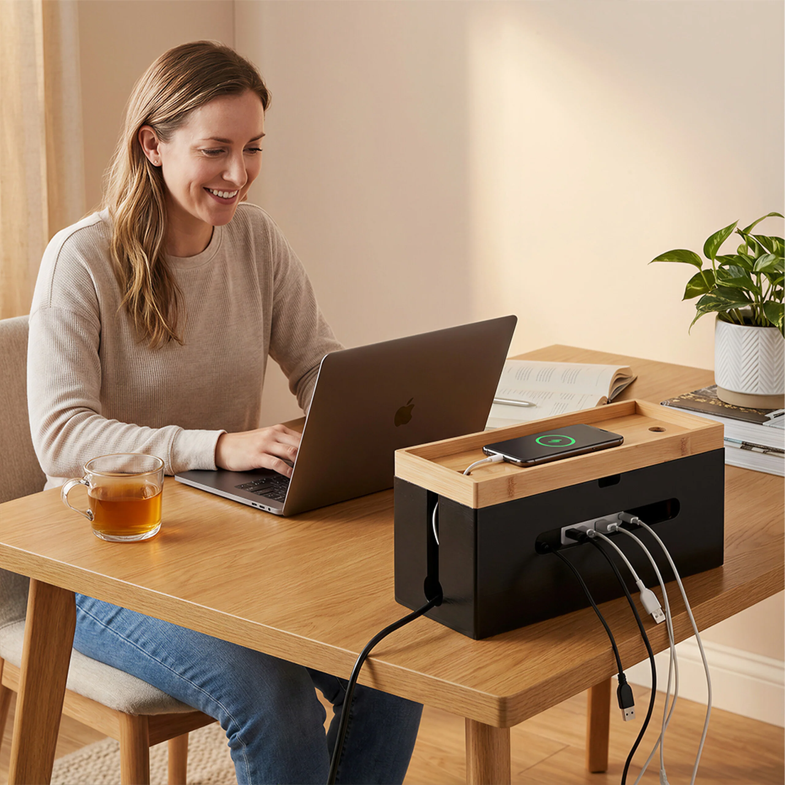 Kabelbox aus Bambus - Image 14