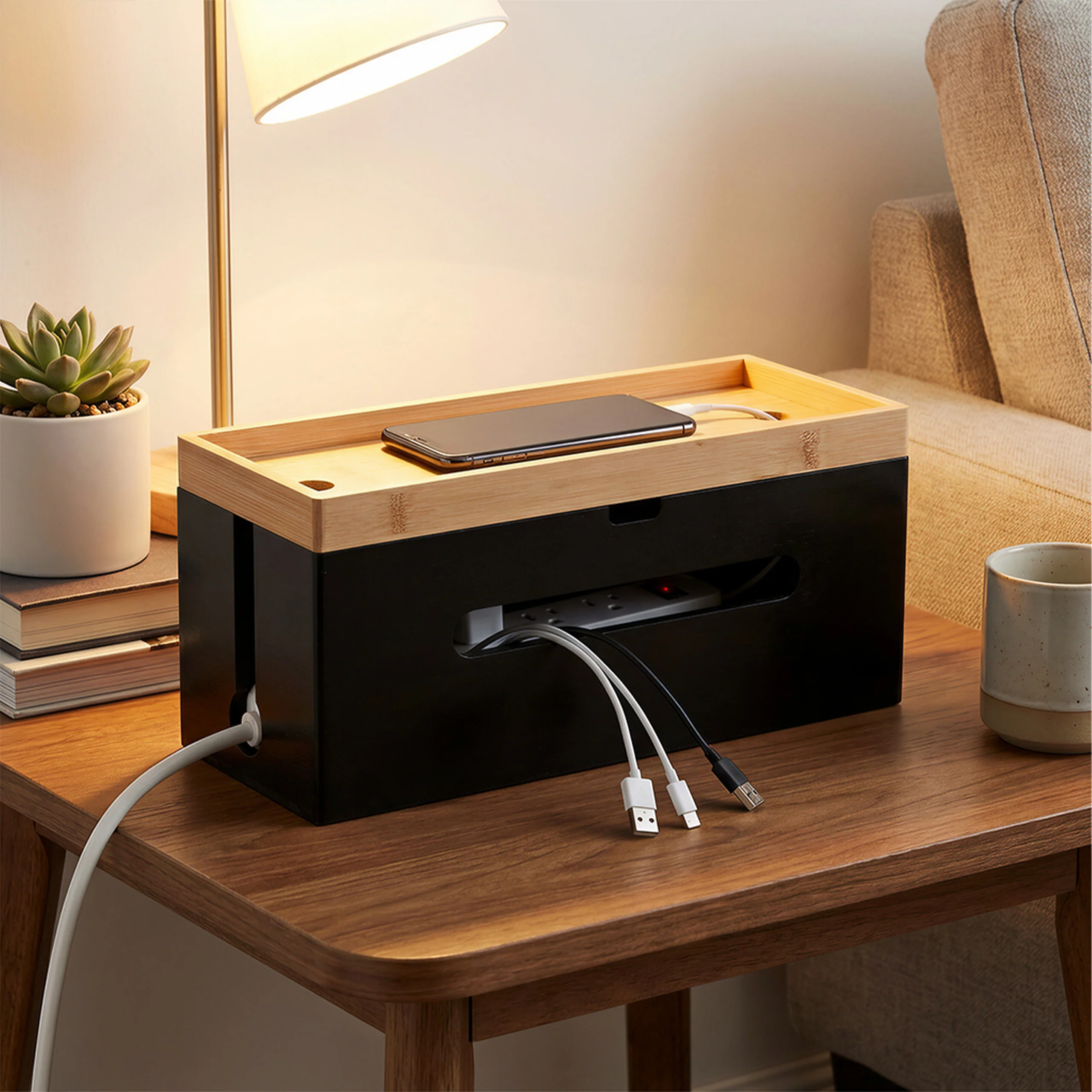 Kabelbox aus Bambus - Image 15