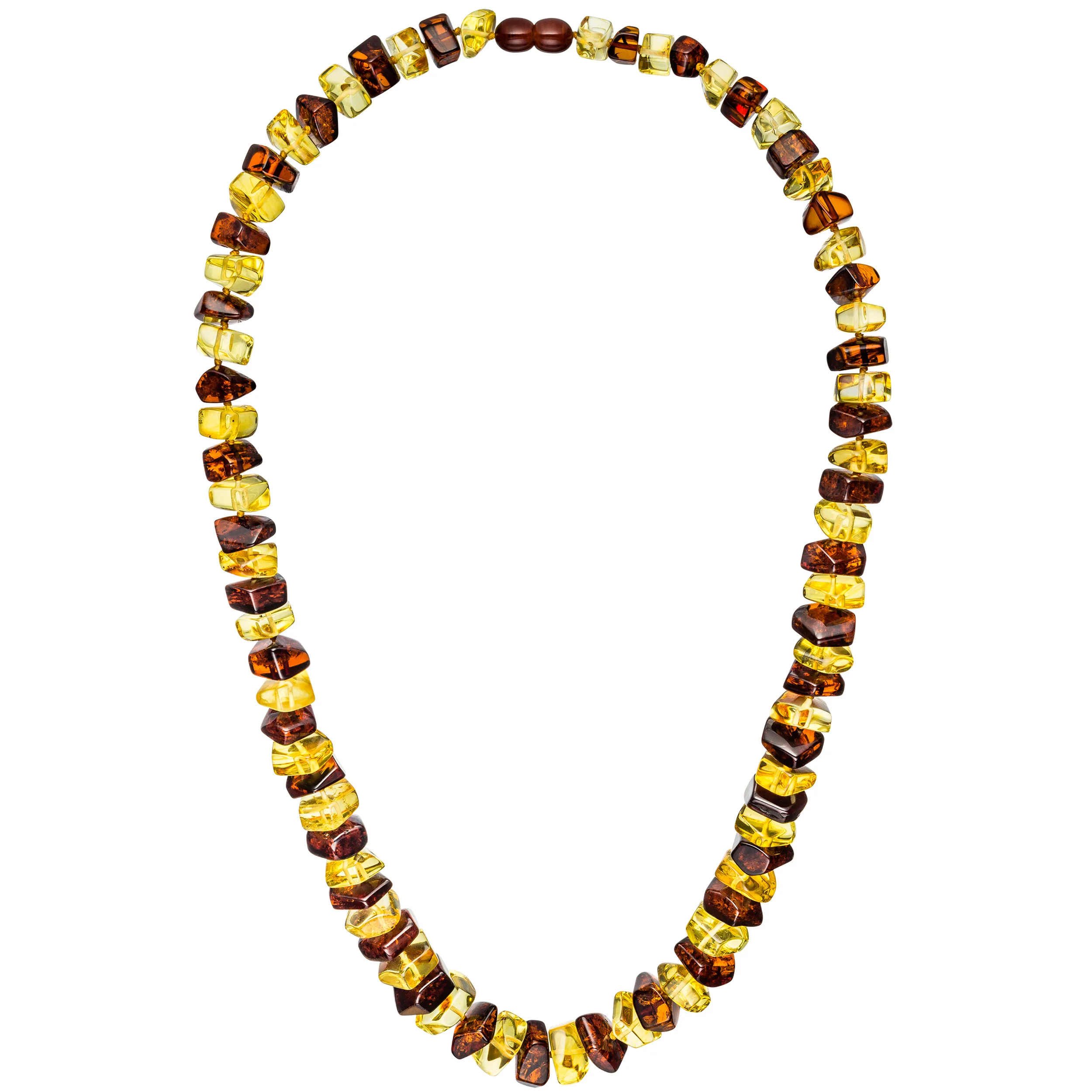 Kette Collier Bernstein bicolor 58 cm Halskette Bernsteinkette Bernsteincollier - Image 2