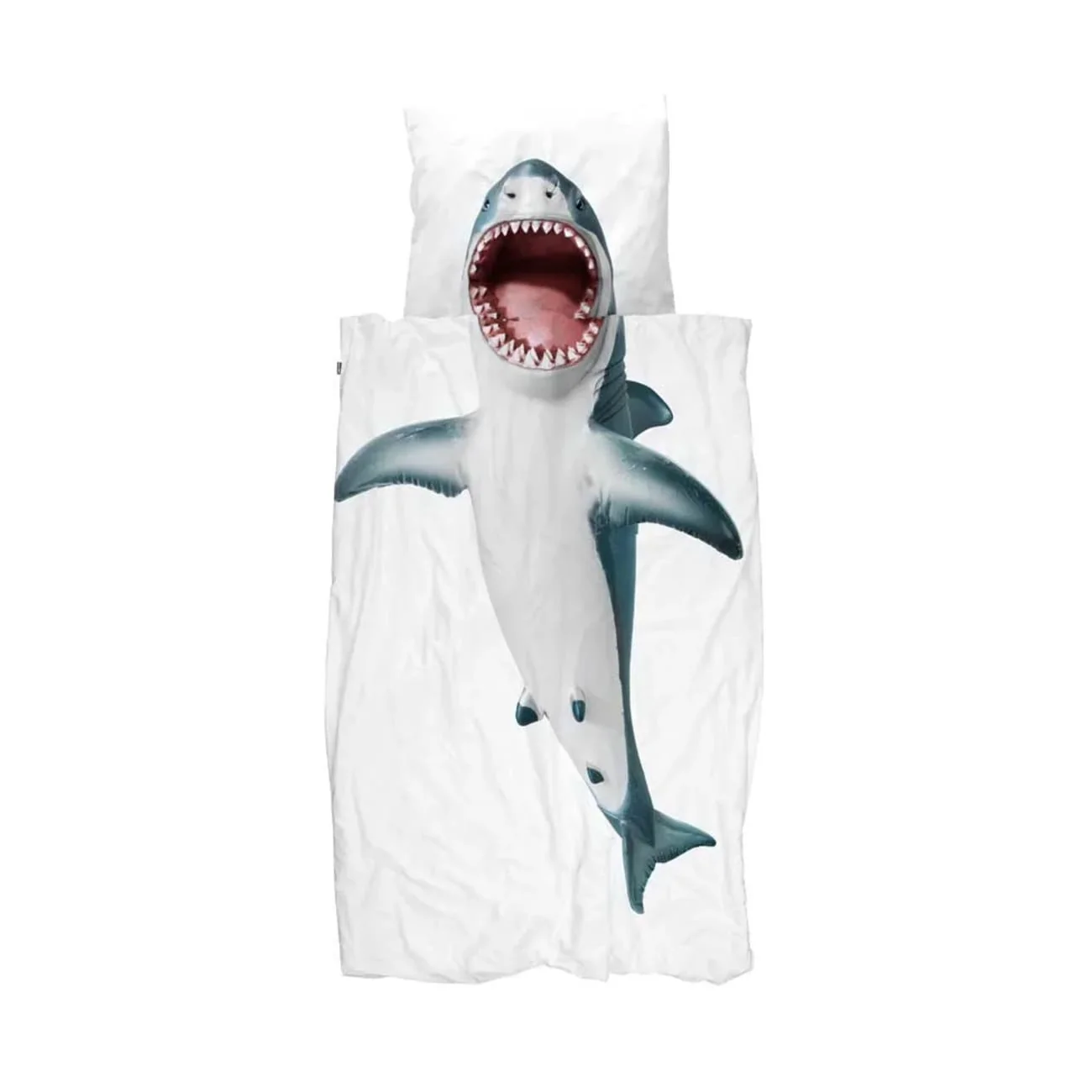 Kinderbettwäsche mit Haifisch-Design, 135x200 cm