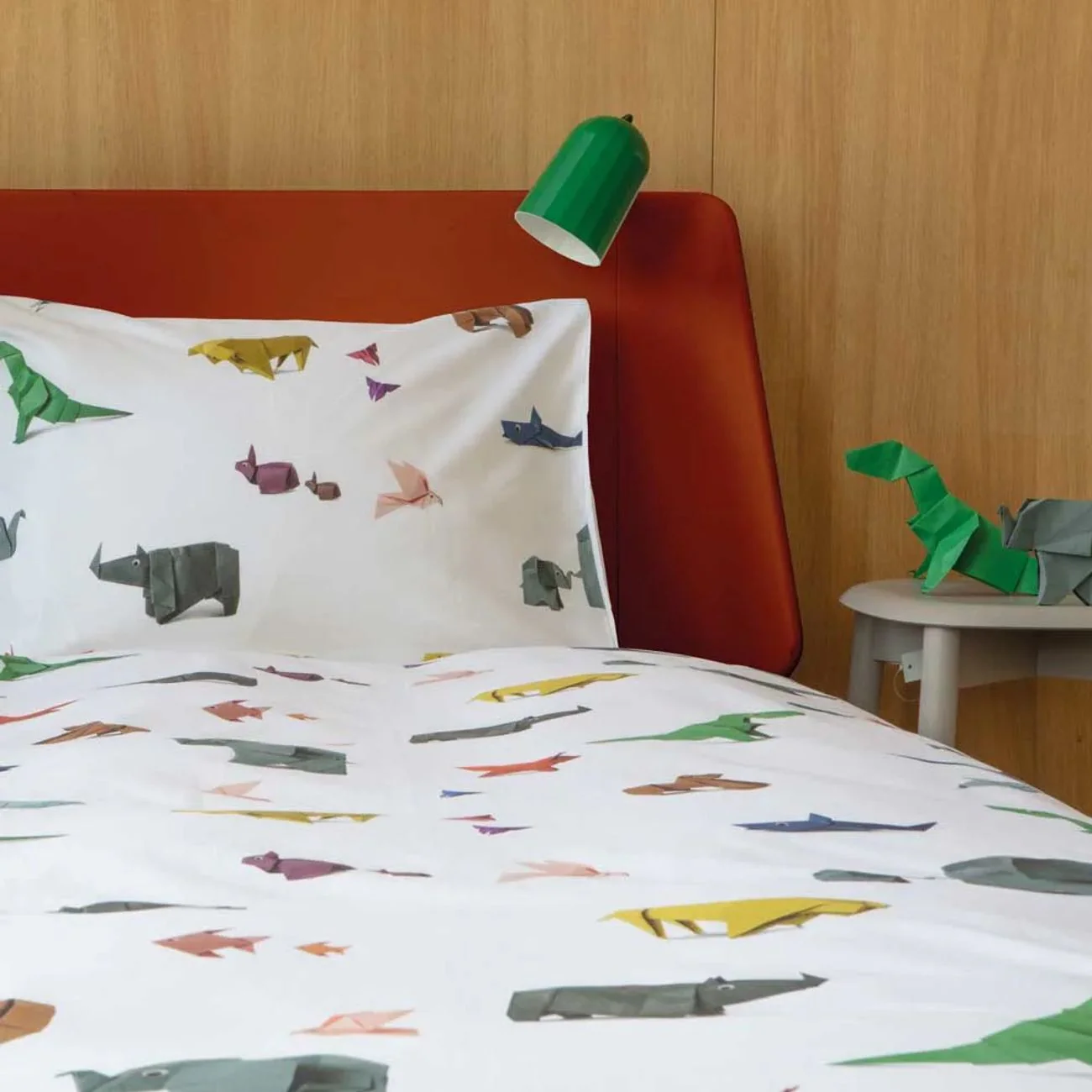 Kinderbettwäsche Origami Zootiere 135x200 cm - Image 2