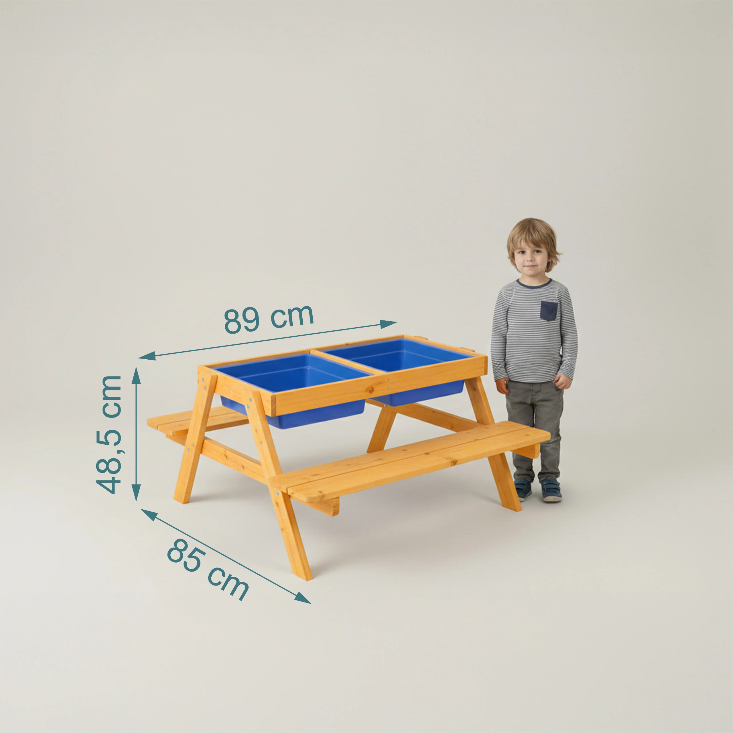 Kindersitzgruppe Holz mit Matschtisch - Image 4
