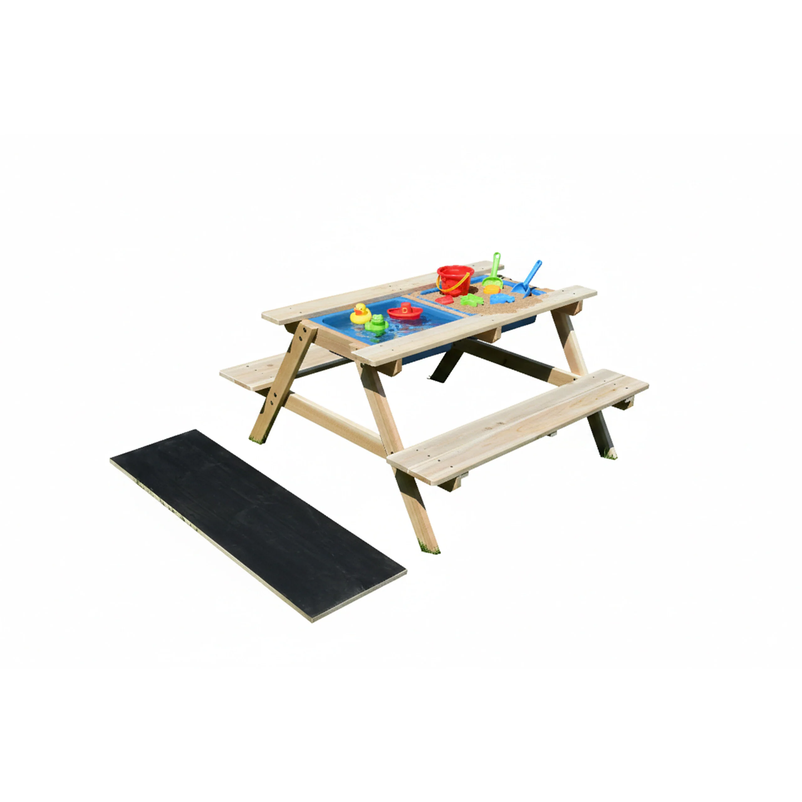 Kindersitzgruppe mit Matschtisch & Tafel