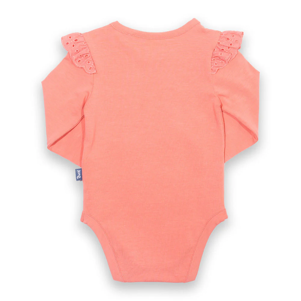 Kite Baby Broderie Body Lachsrot Bio-Baumwolle - Image 16