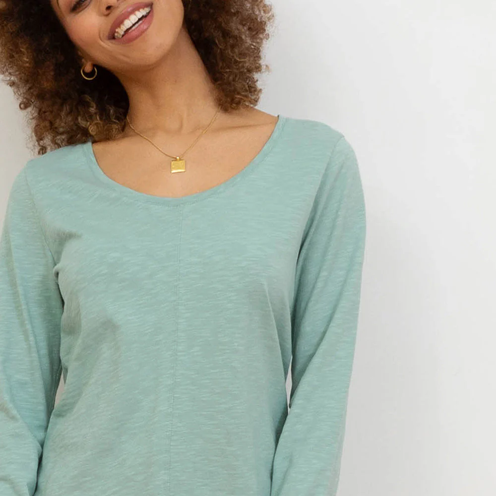 Kite Damen Sandford Ausbrenner Jersey Shirt Soft Tannen Bio-Baumwolle - Image 31