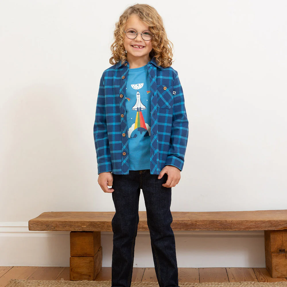 Kite Kinder Karo Hemd Navy Bio-Baumwolle - Image 40