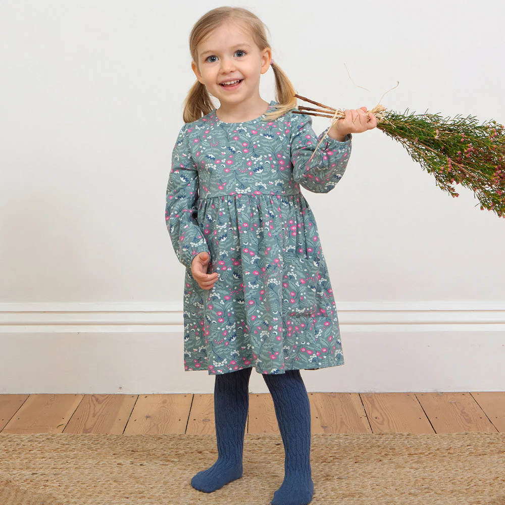 Kite Kinder Zopfmuster Strumpfhose Navy Bio-Baumwolle - Image 31