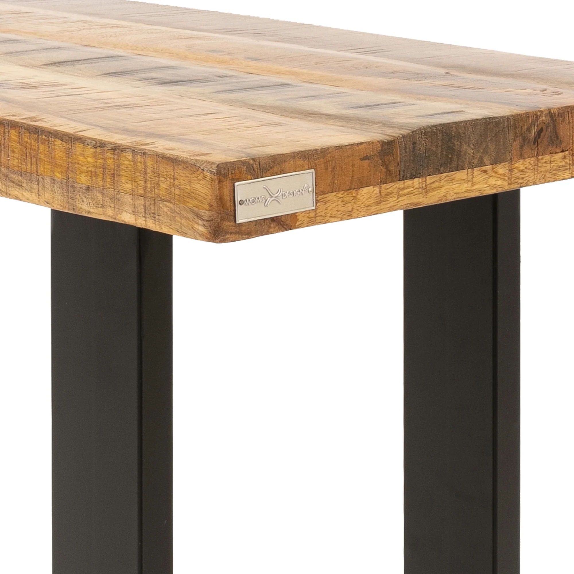 Konsolentisch 115x40x77 cm schwarz/natur aus Stahl und Mangoholz WOMO-DESIGN - Image 3