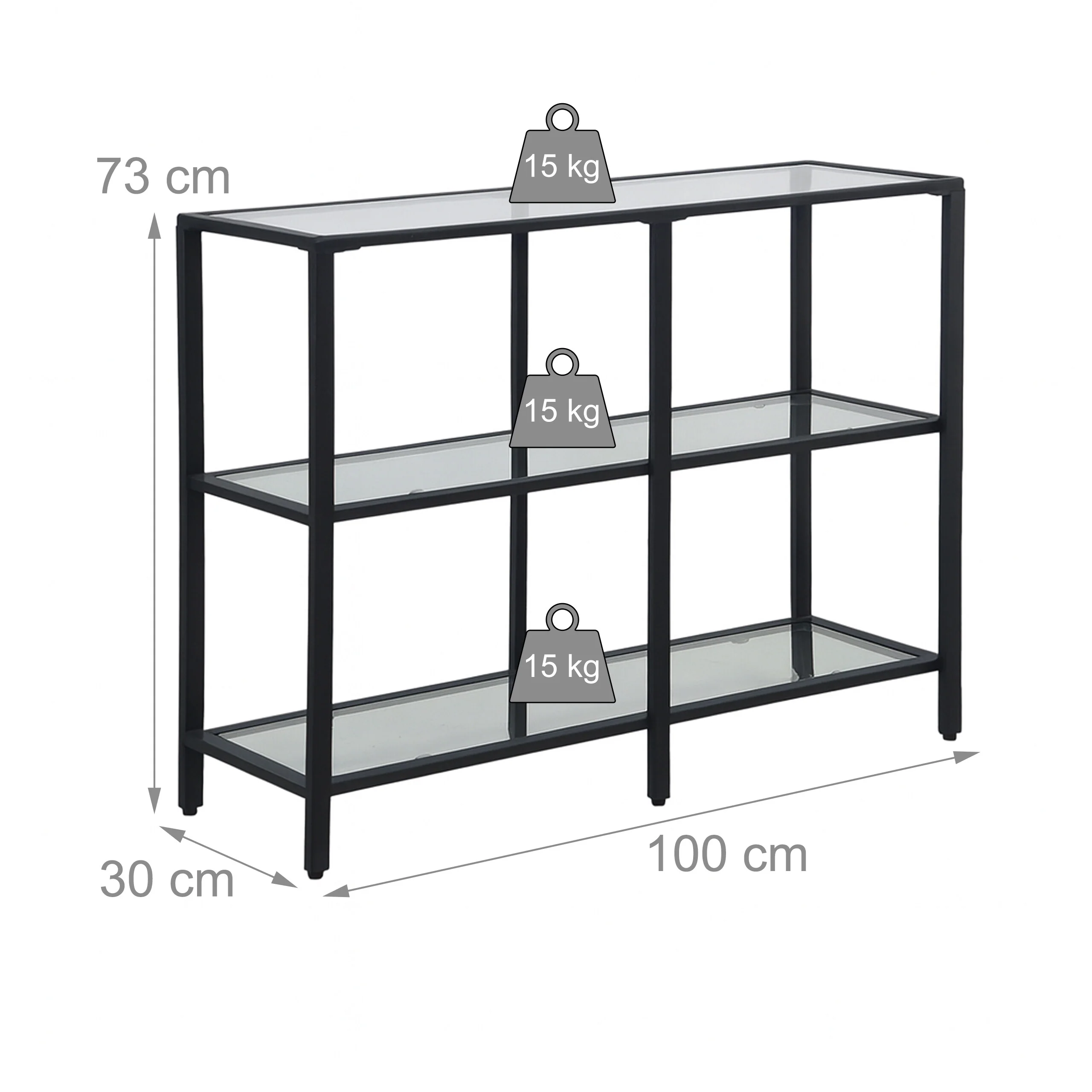 Konsolentisch mit 3 Glasablagen - Image 10