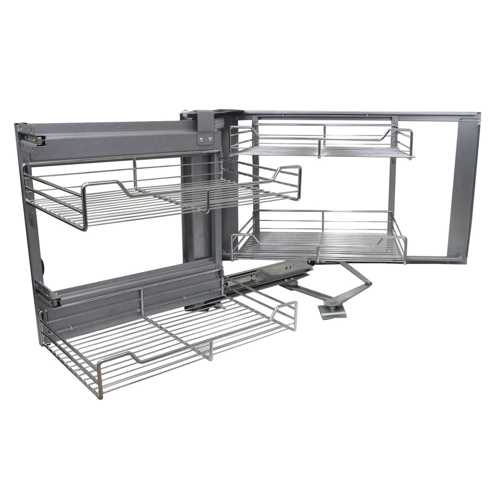 KuKoo ausziehbarer Edelstahl-Eckschrank 90-100cm rechte Seite - Image 3