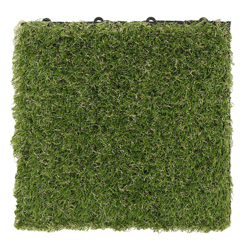 - Kunstrasenfliese JUBIN - 1 m² - 11 Fliesen á 30 x 30 cm I Klickfliese