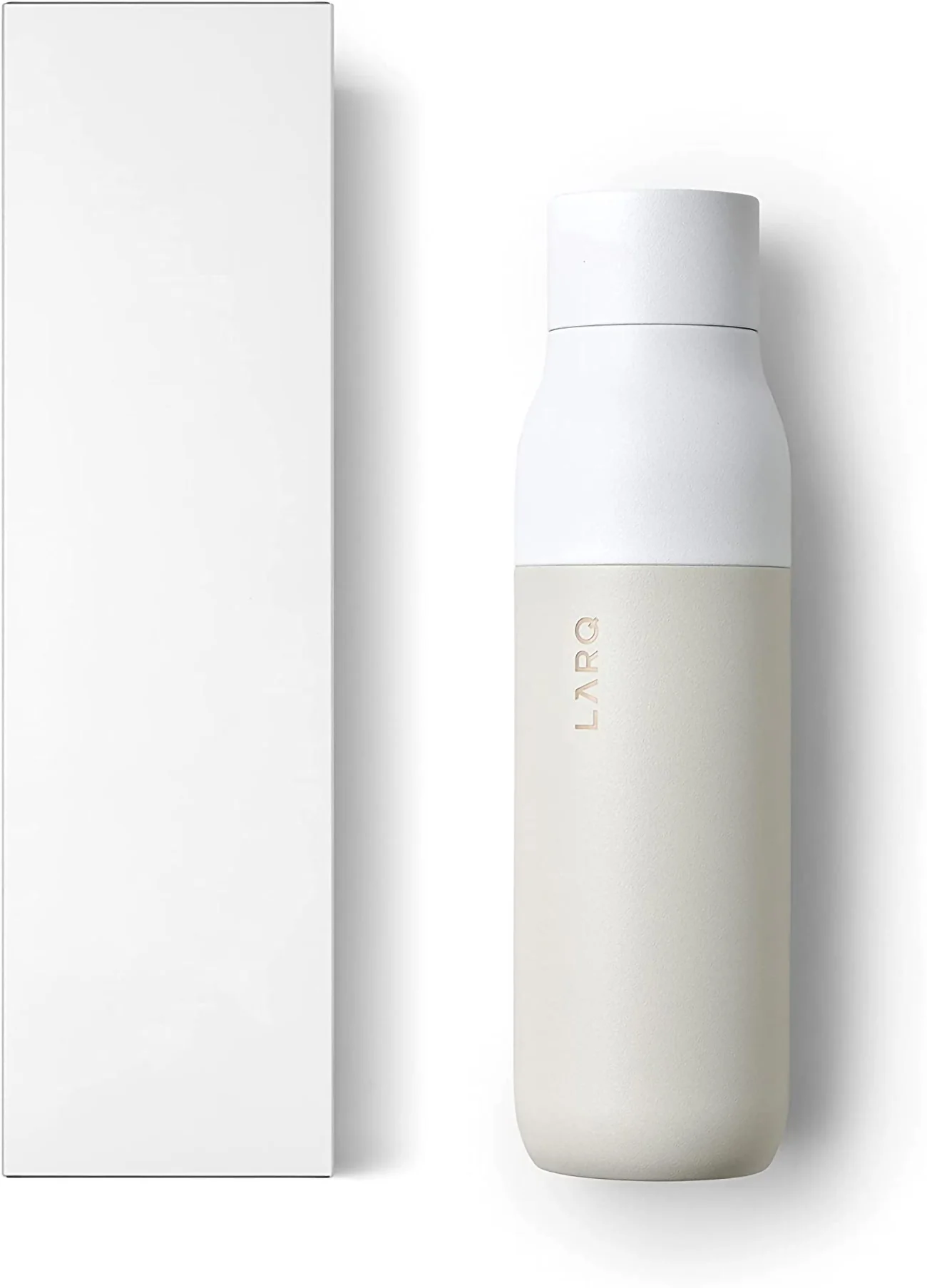 LARQ Bottle Non-PureVis 500ml Trinkflasche Weiß - 8/18 Edelstahl, Isoliert - Image 3