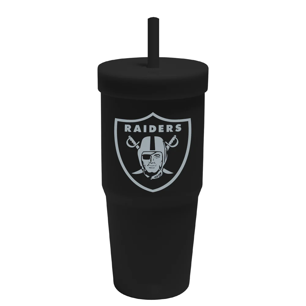 Las Vegas Raiders Silicon Tumbler W/Straw & Lid 950ml