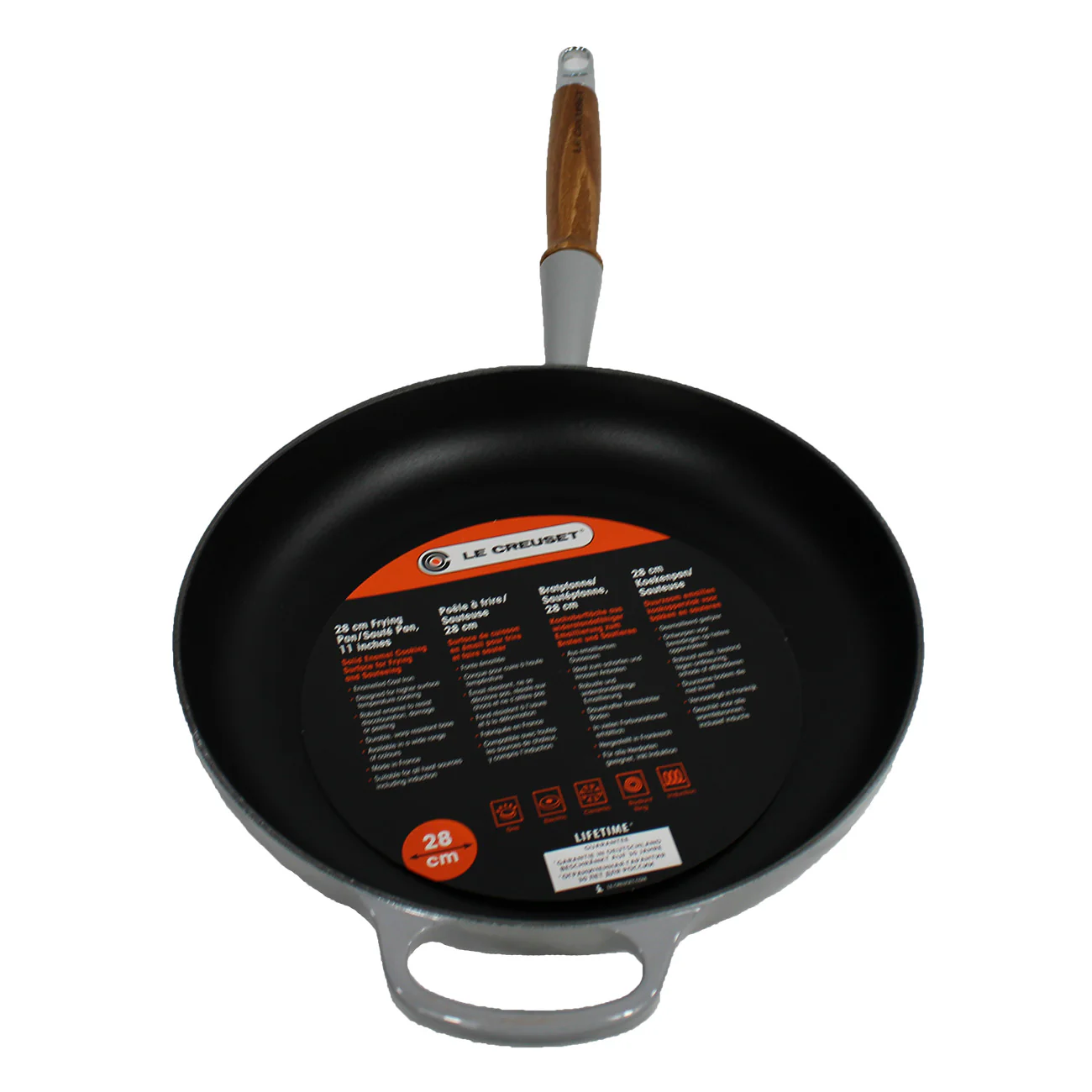 Le Creuset Bratpfanne 28 cm Perlgrau - für täglichen Gebrauch, alle Herdarten - Image 3