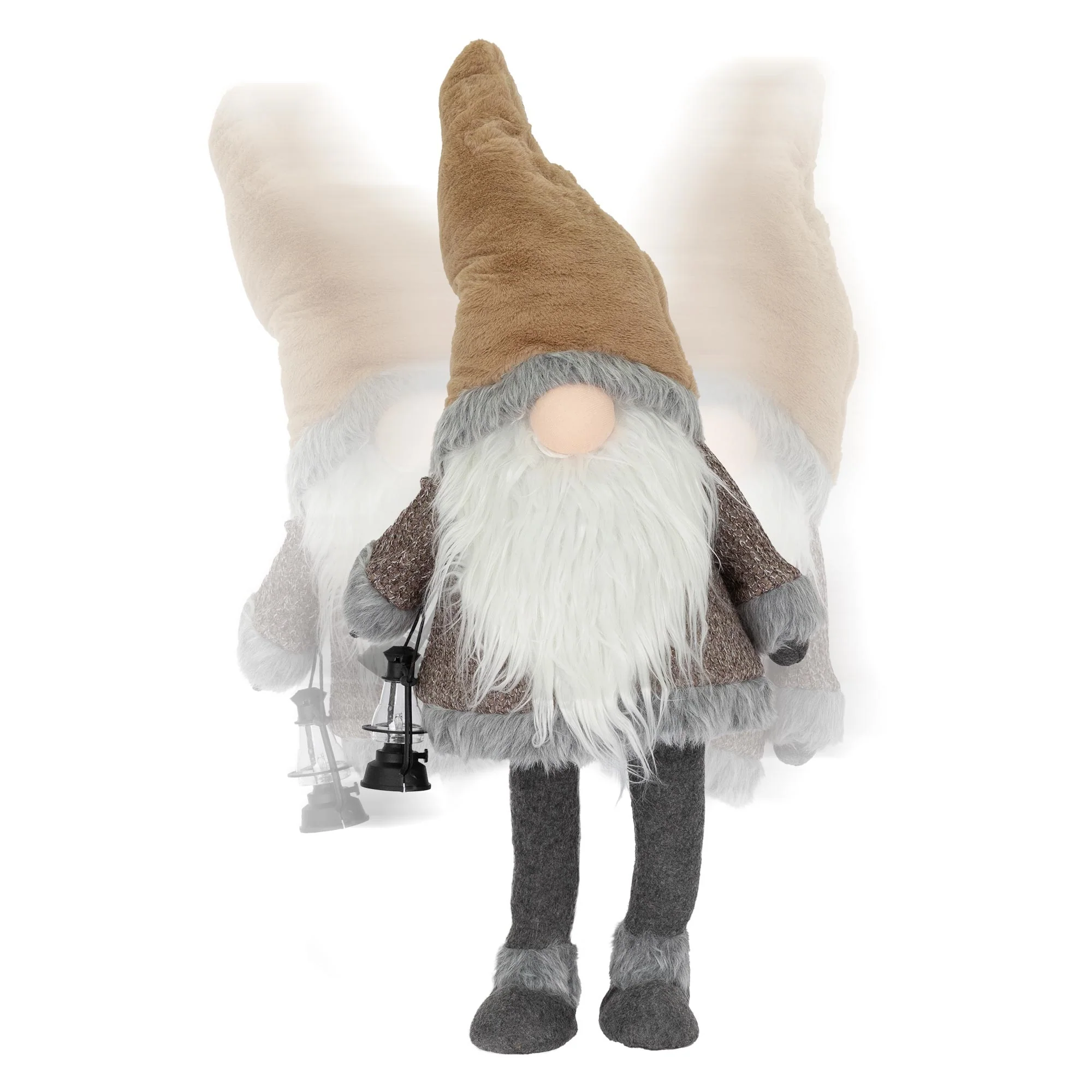 LED Wichtel-Figur 80 cm Braun aus Kunststoff und Polyester - Image 5