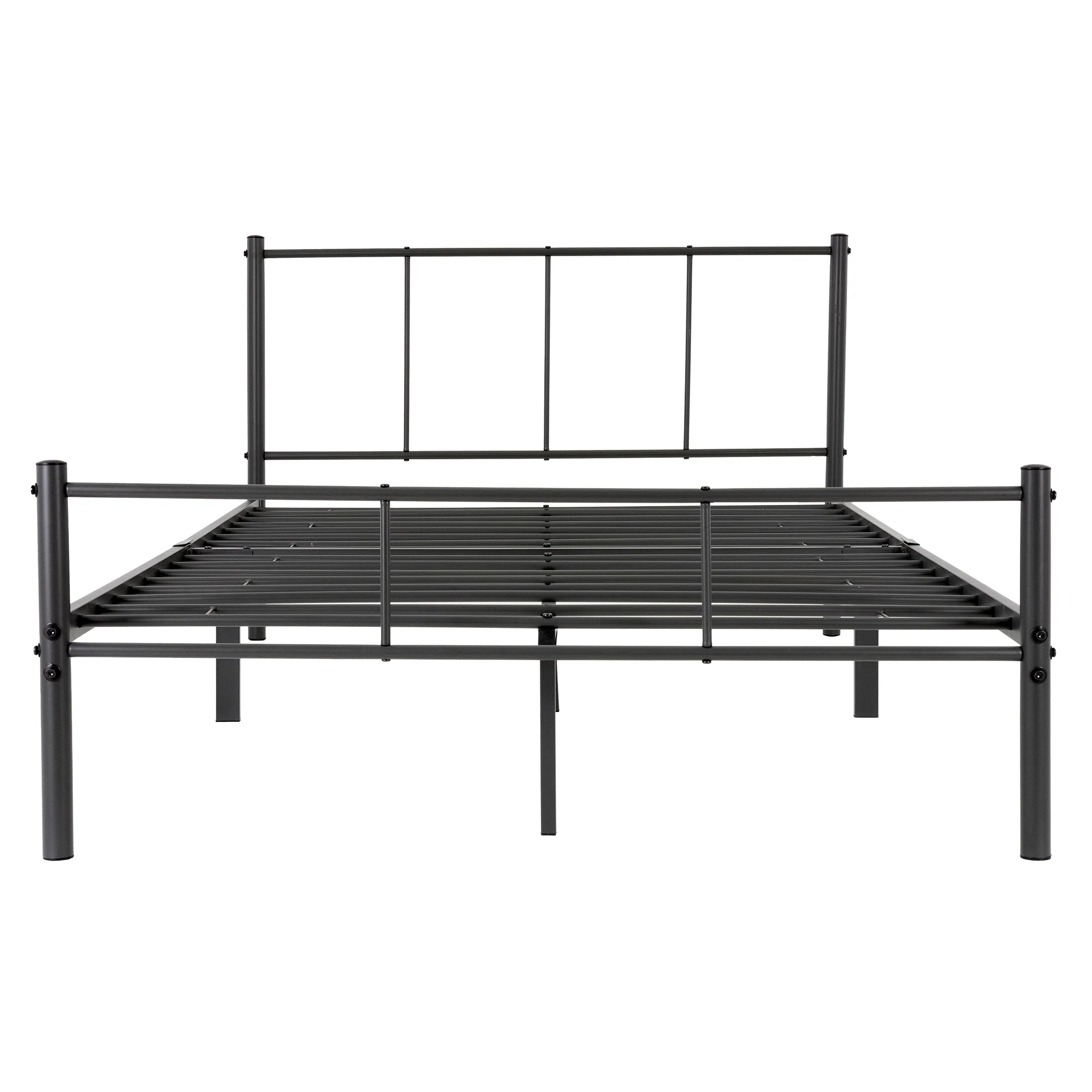 ML-Design Metallbett schwarz, 120x200 cm, auf Stahlrahmen mit Kopfteil und Lattenrost - Image 2