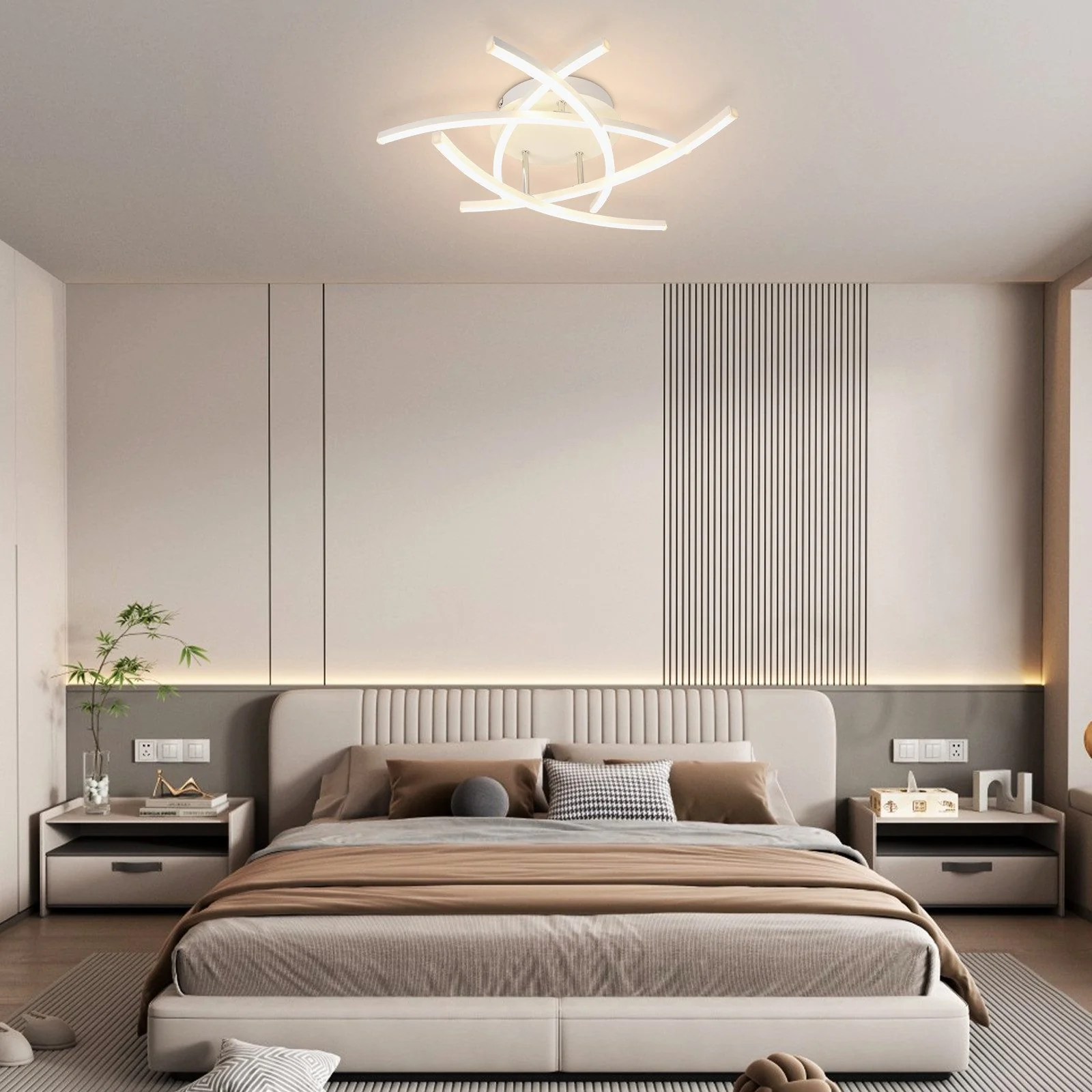 ZMH LED Deckenlampe 32W Dimmbar Modern Design mit Fernbedienung Schwarz Deckenleuchte für Esszimmer - Image 18