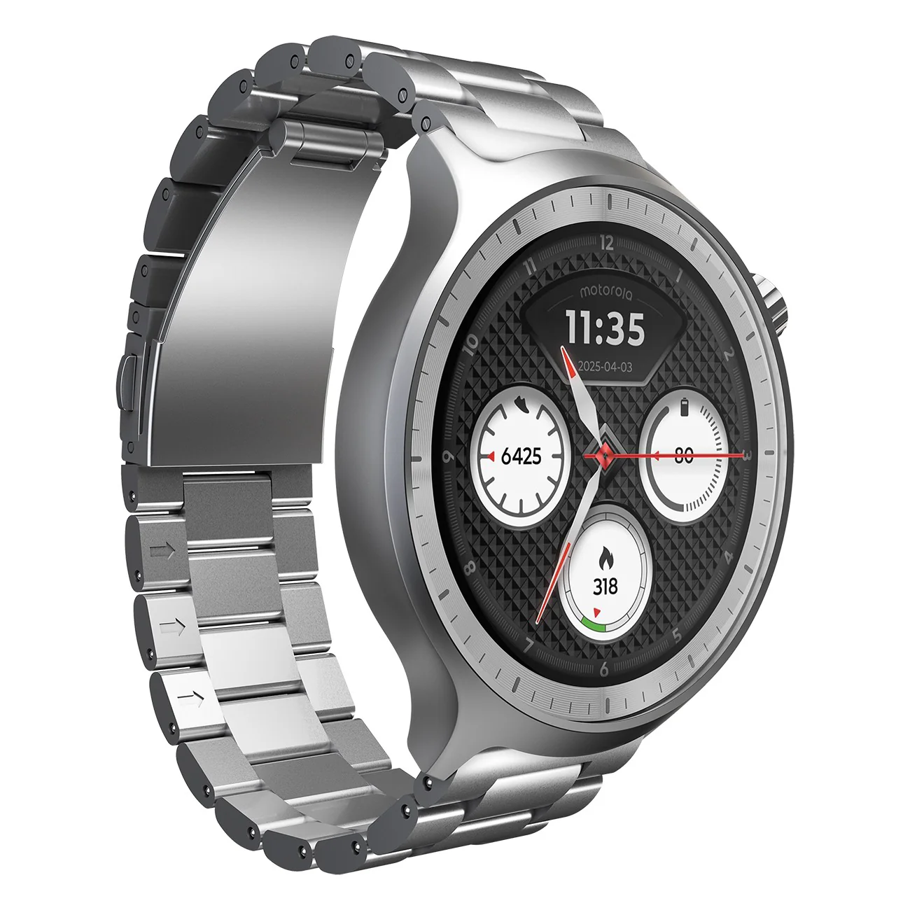 Motorola Moto Watch Premium Smartwatch silber Gesundheitstracking 13 Tage Akku - Image 4