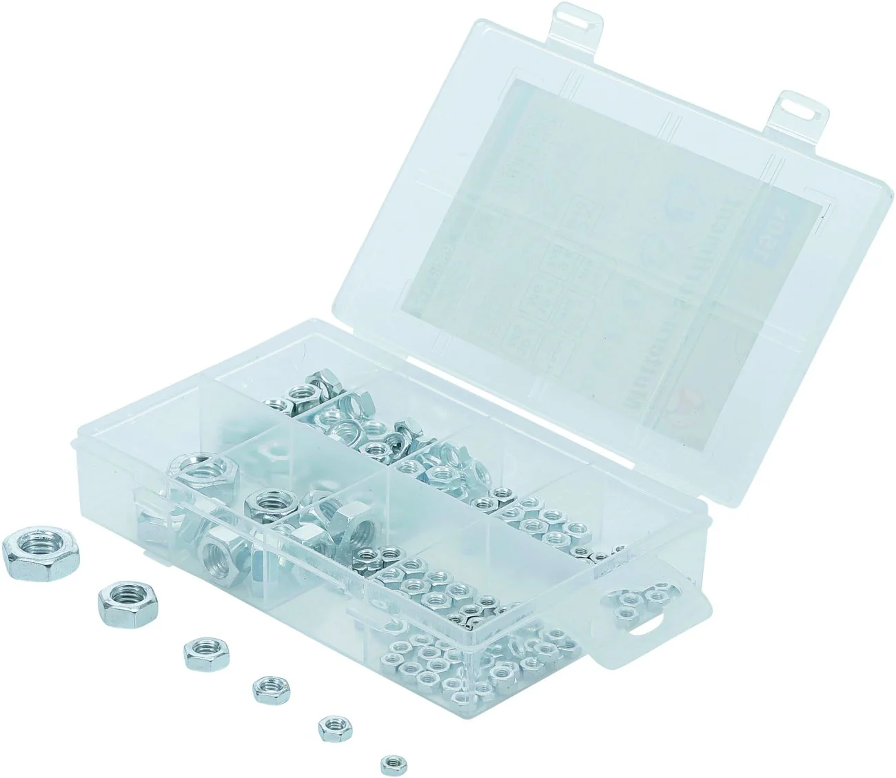 Muttern-Sortiment, M3-M10, verzinkt, 150-teilig - Image 2