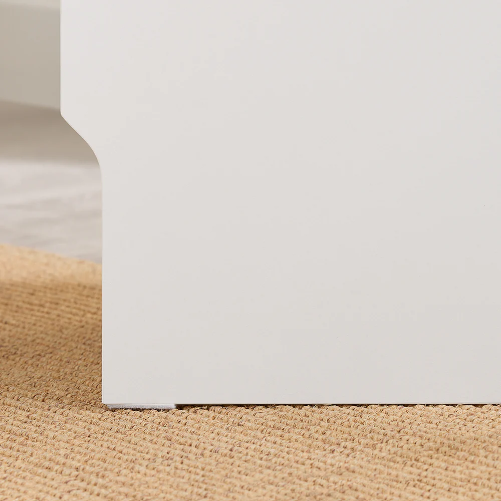 Nachttisch 3 Fächer Weiß 35x20x60cm Minimalist FBT171-WN - Image 4