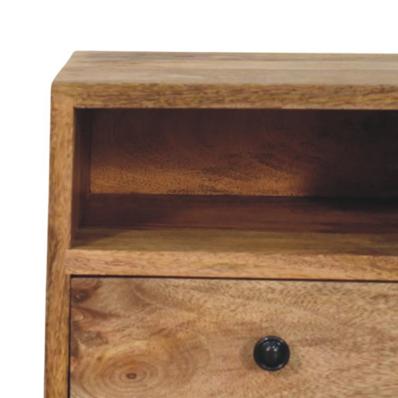 Nachttisch Massivholz Solis Oak-ish Wandmontiert, 1 Schublade und Offenes Fach, Hellbraun - Image 7