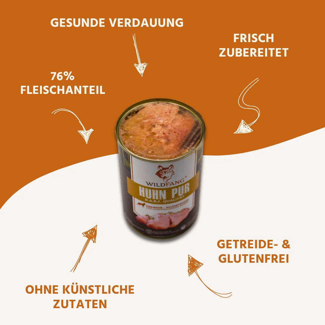Nassfutter Huhn pur - BARF Qualität - 6er Set - Image 3