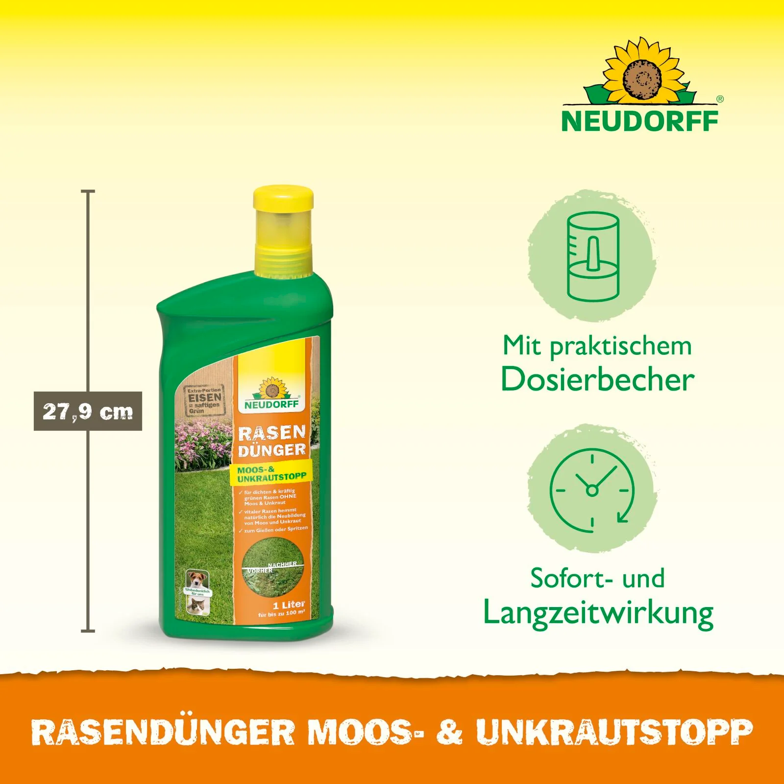 Neudorff Rasendünger Moos- und UnkrautStopp flüssig - 1 Liter - Image 3