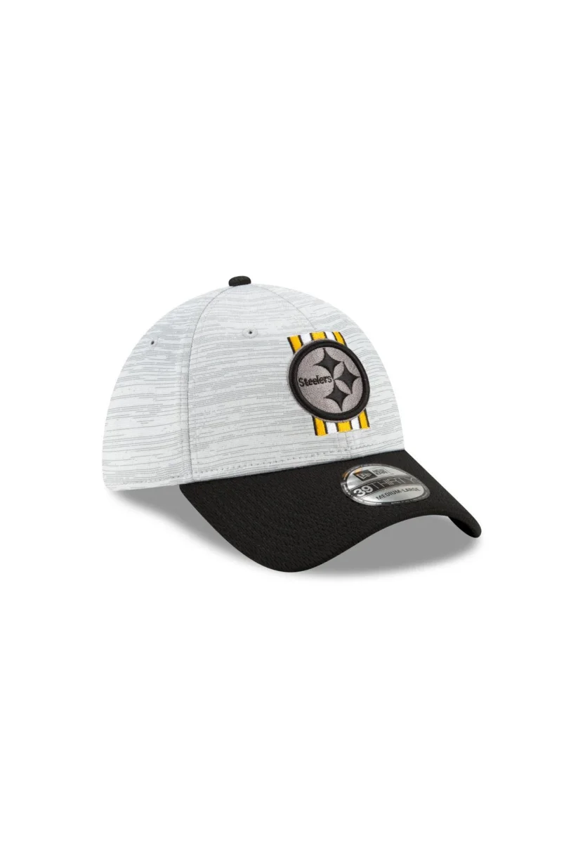 New Era -NFL- Pittsburgh Steelers Training 2021 Grey 39Thirty Stretch Cap Grau S-M - Image 3